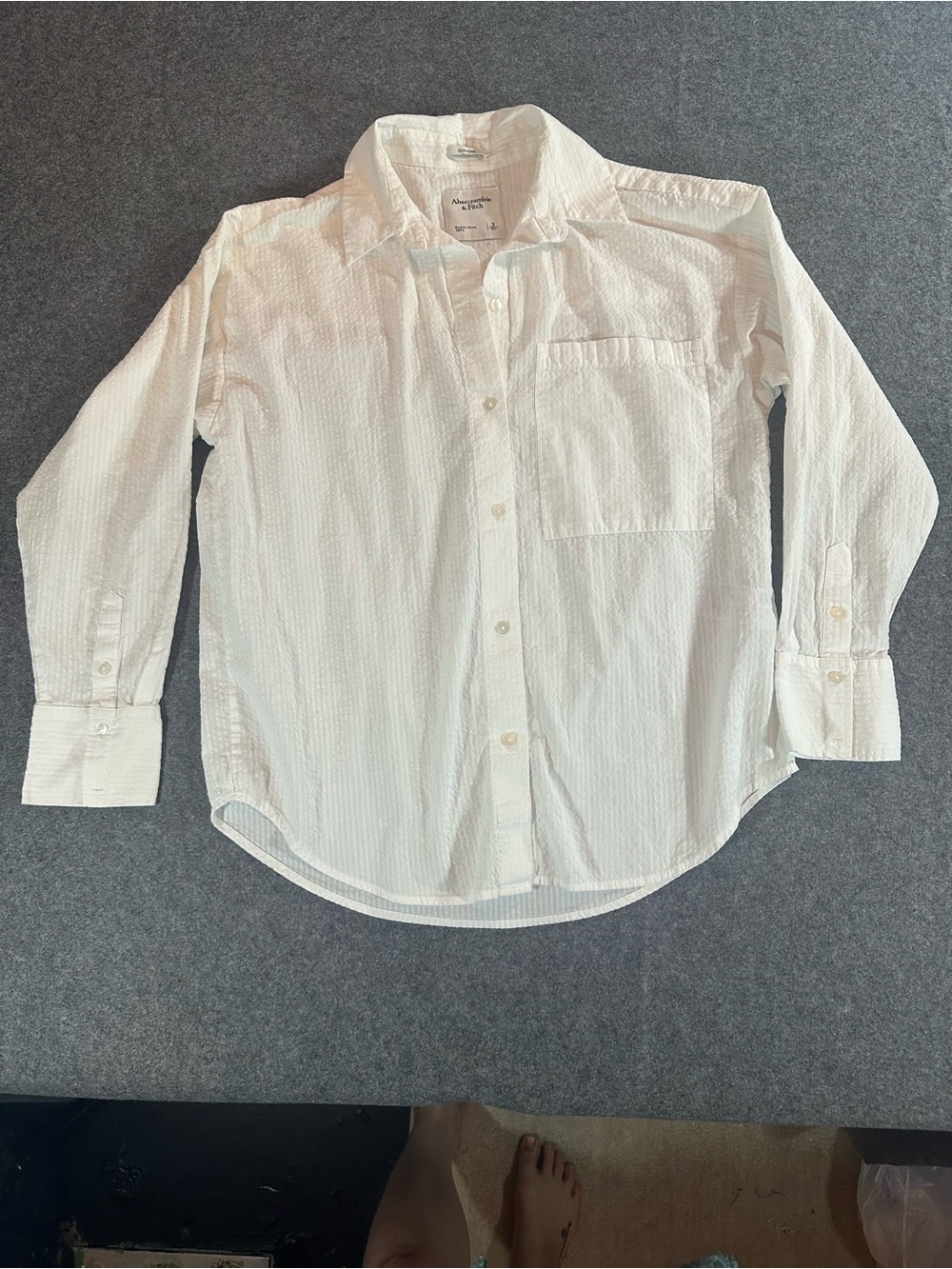 Abercrombie & Fitch White Button-Down Shirt